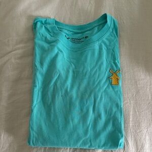 Dutch Bros Aqua Tee with Yellow Windmill